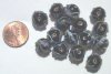 15 Wedding Cake 11mm Black with Silver and Rosebuds
